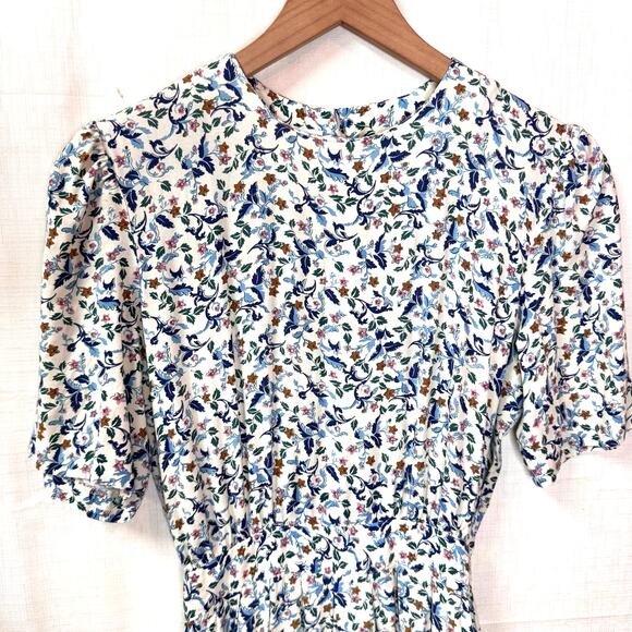 karin stevens Dresses & Skirts - VINTAGE Cottagecore Dress Women's 6P Floral Maxi Fairy Floral Garden Party Fairy